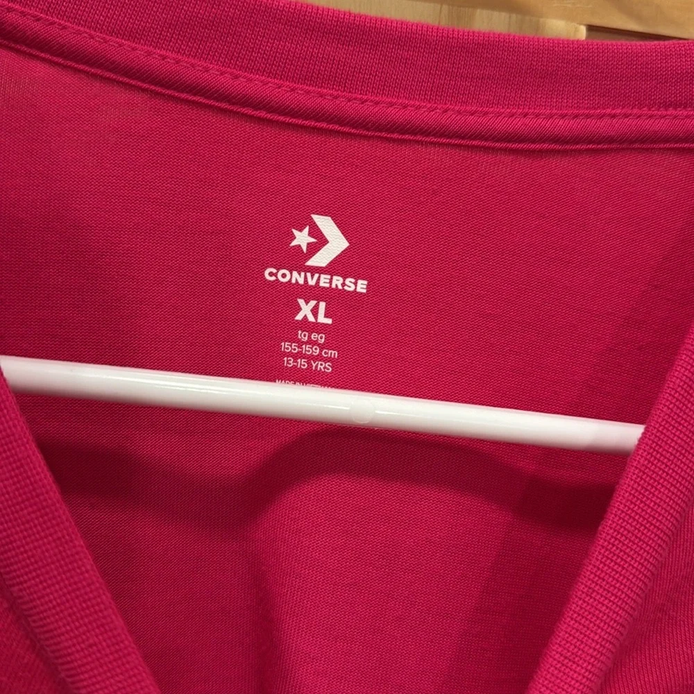 Converse Pink Long Sleeve Tee Casual Comfort